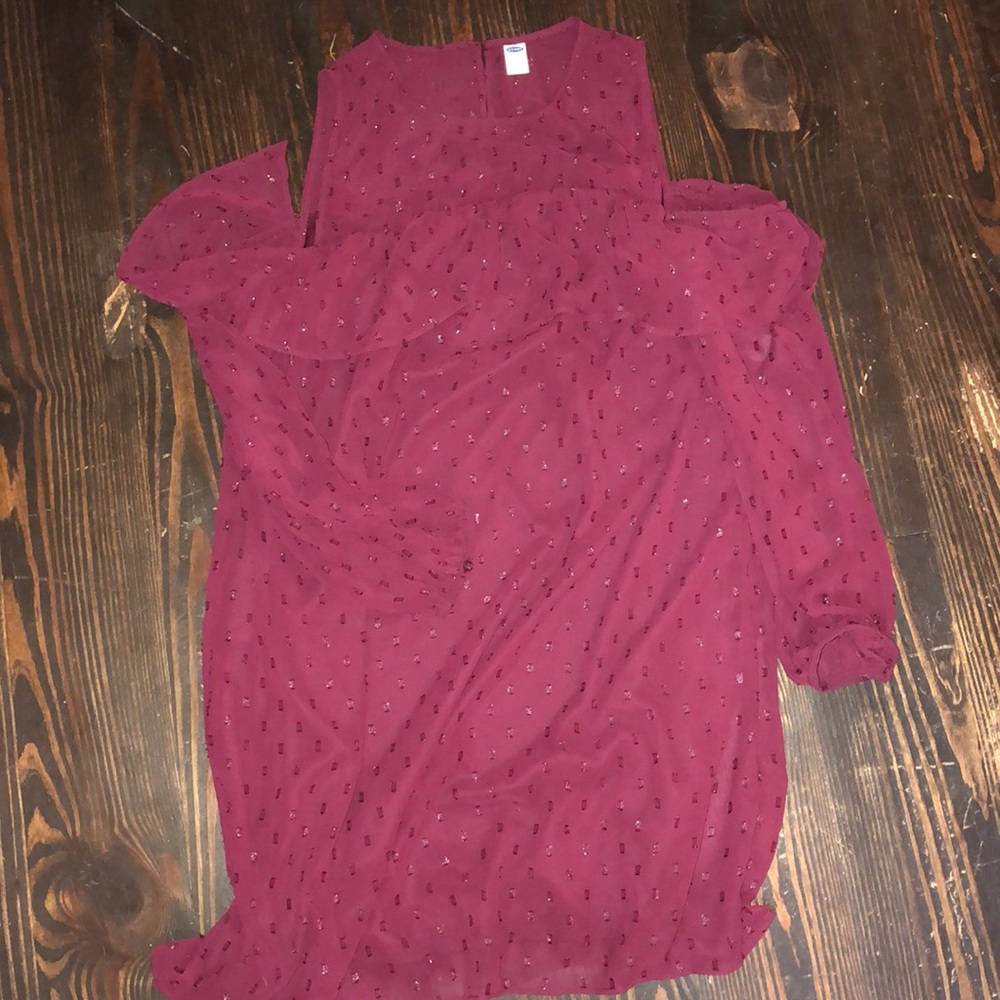 Burgundy dress